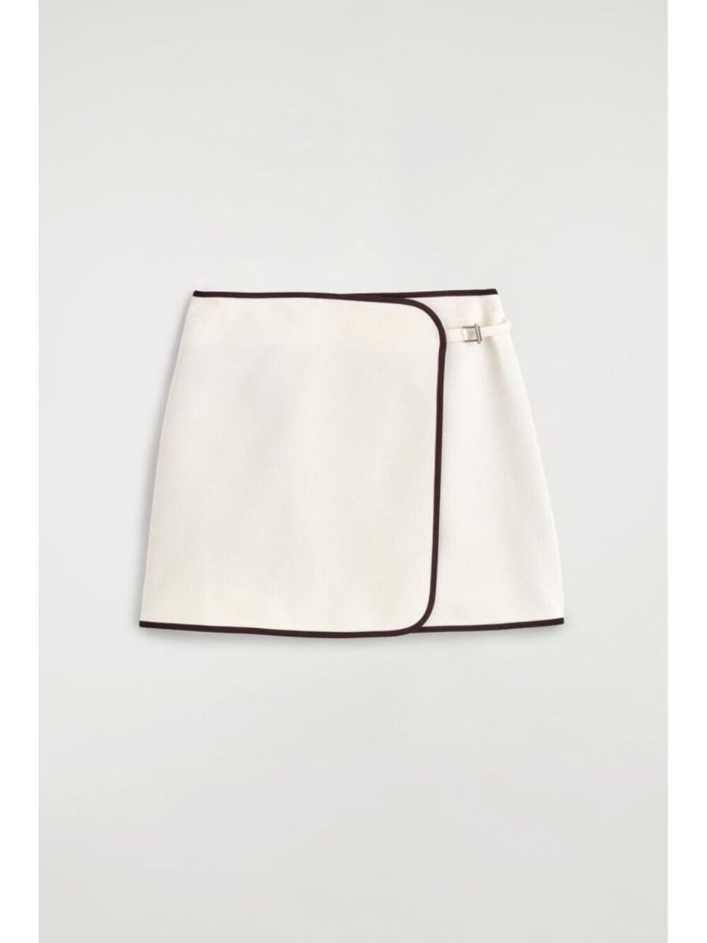 COS Contrast Trimmed Mini Wrap Skirt 4